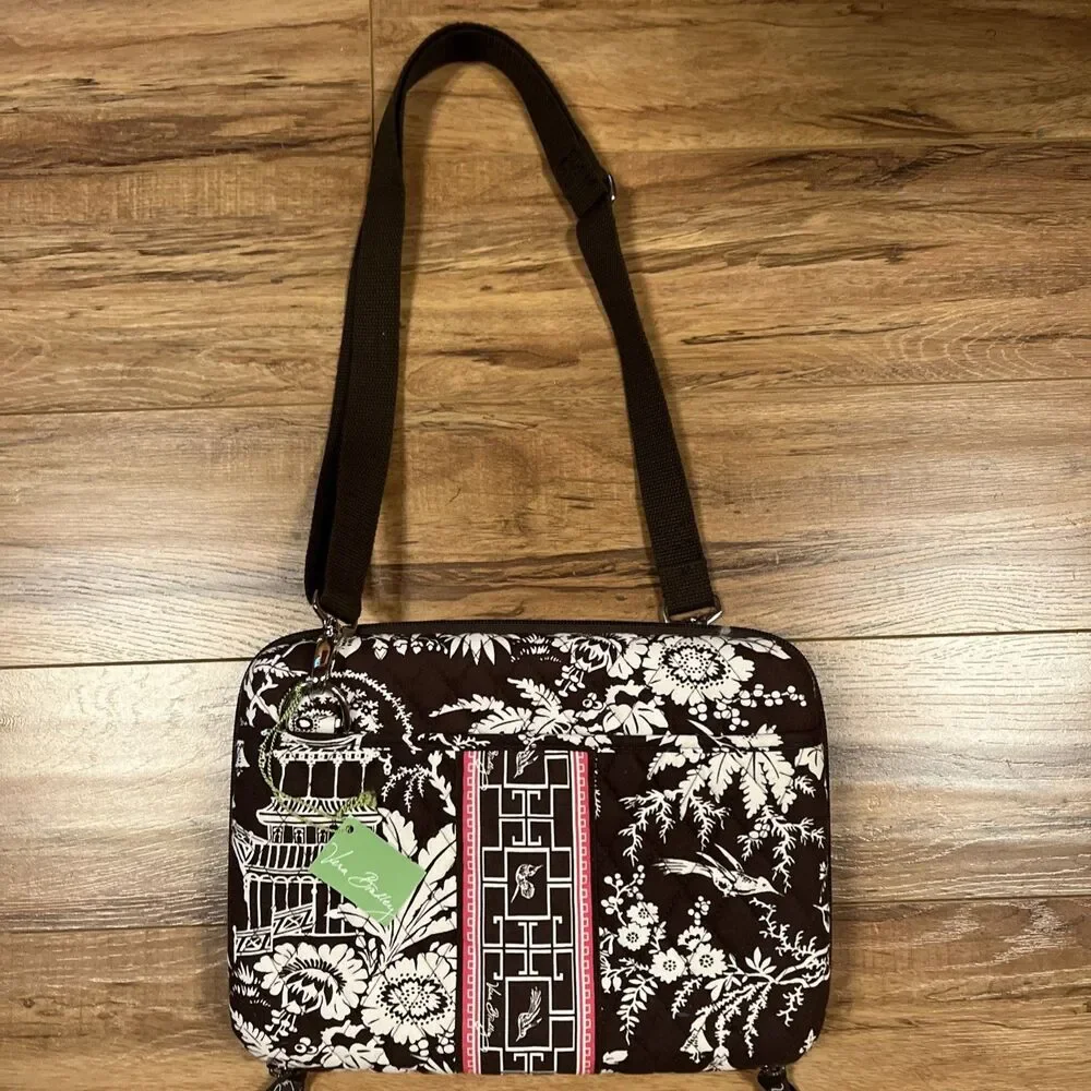 VERA BRADLEY Mini Laptop Hard Case with Shoulder Strap - Imperial Toile NWT NEW